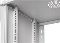 LEXI-Net 19" nástěnný rozvaděč Basic 12U 520x450, skleněné dveře, bez zad, rozložený, šedý