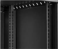 LEXI-Net 19" nástěnný rozvaděč Basic 12U 520x450, skleněné dveře, bez zad, rozložený, černý