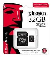 Karta Kingston 32GB microSDHC Industrial C10 A1 pSLC + adaptér SD
