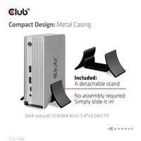 Club 3D Club3D USB-C, Triple Display DP 1.4 Alt mode Displaylink Dynamic PD Charging Dock so 120 W PS