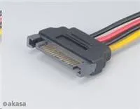AKASA kábel SATA redukcia napájania na 4pin Molex, 15cm, 2ks v balení