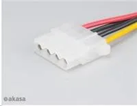 AKASA kábel SATA redukcia napájania na 4pin Molex, 15cm, 2ks v balení