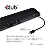 Club 3D Dokovacia stanica Club3D USB-C 3.2 s napájacím adaptérom Triple Dynamic Display PD, 100 W