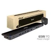Club 3D Dokovacia stanica Club3D USB-C 3.2 s napájacím adaptérom Triple Dynamic Display PD, 100 W