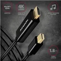AXAGON RVDM-HI14C2, Mini DisplayPort -> HDMI 1.4 redukcie / kábel 1.8 m, 4K/30Hz
