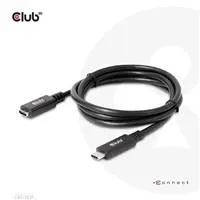 Club3D USB-C predlžovací kábel, 5Gbps, 60W(20V/3A), 4K60Hz (M/F), 1m