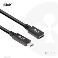 Club3D USB-C predlžovací kábel, 5Gbps, 60W(20V/3A), 4K60Hz (M/F), 1m
