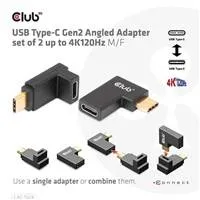 Club3D USB-C Gen2 uhlový adaptér sada 2, 4K120Hz (M/F)