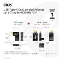 Club3D USB-C Gen2 uhlový adaptér sada 2, 4K120Hz (M/F)