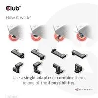 Club3D USB-C Gen2 uhlový adaptér sada 2, 4K120Hz (M/F)