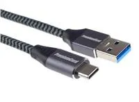 PREMIUMCORD USB-C na USB 3.0 A (USB 3.1 generácia 1, 3A, 5Gbit/s) 2m opletenie