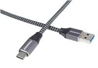 PREMIUMCORD USB-C na USB 3.0 A (USB 3.1 generácia 1, 3A, 5Gbit/s) 2m opletenie