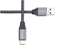 PREMIUMCORD USB-C na USB 3.0 A (USB 3.1 generácia 1, 3A, 5Gbit/s) 2m opletenie