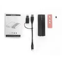 Vonkajší rám CHIEFTEC pre M.2 PCIe NVMe/S-ata SSD Enclosure Tool-Less, s konektorom USB typu C, čierna