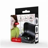 Sluchátka GEMBIRD FitEar-X300B, Bluetooth, TWS, černá