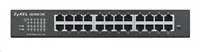 Zyxel GS1900-24E 24-portový stolový gigabitový webový inteligentný prepínač: 24x gigabitový metal, IPv6, 802.3az (zelená), bez ventilátora, racková súprava