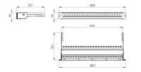 19" modulární stíněný patch panel LEXI-Net 24port, černý, výsuvný