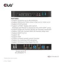 Sieťový prepínač Club3D - Prepínač, HDMI KVM prepínač - Dual HDMI 4K 60Hz
