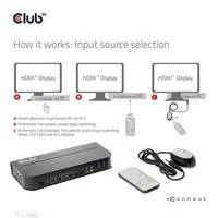 Sieťový prepínač Club3D - Prepínač, HDMI KVM prepínač - Dual HDMI 4K 60Hz