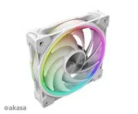 AKASA ventilátor SOHO AR, 12cm ARGB PWM ventilátor, 120x120x25mm, biely