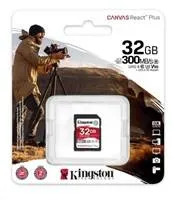 Kingston 32GB Canvas React Plus SDHC UHS-II 300R/260W U3 V90 pre Full HD/4K/8K
