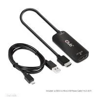Club 3D Club3D Adaptér HDMI + Micro USB na DisplayPort 4K120Hz/8K30Hz, Active Adapter M/F