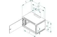 19" jednodielny rack TRITON 6U/400 mm, čierny
