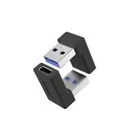 PremiumCord USB-C na USB3.0 typ A (F/M), 90° zakrivený