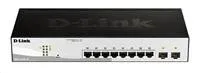D-Link DGS-1210-10 10portový gigabitový prepínač Smart+, 8x GbE, 2x SFP, bez ventilátora