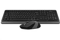 Súprava klávesnica + myš A4tech, FG1010 FSTYLER, bezdrôtová, sivá