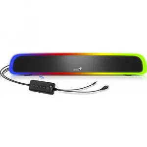 Genius SoundBar 200BT, 2.0, 4W, černý, regulace hlasitosti, podsvícené, 3,5 mm jack/ bluetooth, 120Hz-20kHz