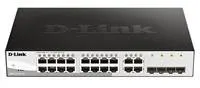 D-Link DGS-1210-16 20-portový gigabitový inteligentný prepínač, 16x GbE, 4x RJ45/SFP, bez ventilátora