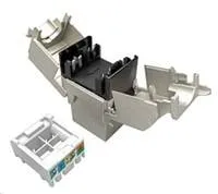 Solarix MULTIPACK 24 ks - keystone CAT5E STP RJ45 samorezný SXKJ-5E-STP-BK-SA