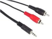 PremiumCord kabel Jack 3.5mm - 2xCINCH, M/M, 1,5m