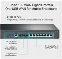 TP-Link ER8411 OMADA VPN router (2xSFP+(1xWAN,1xWAN/LAN),1xSFP WAN/LAN,8xGbELAN/WAN,1xConsole,2xUSB3.0)