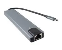 PremiumCord Adaptér USB-C na HDMI + USB3.0 + USB2.0 + PD + SD/TF + RJ45