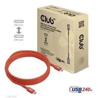 Club3D kabel USB-C, Oboustranný USB-IF Certifikovaný data kabel, PD 240W(48V/5A) EPR M/M 4m
