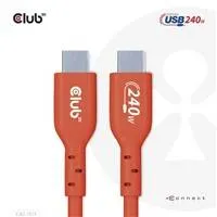 Club3D kabel USB-C, Oboustranný USB-IF Certifikovaný data kabel, PD 240W(48V/5A) EPR M/M 1m