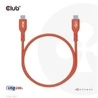 Club3D kabel USB-C, Oboustranný USB-IF Certifikovaný data kabel, PD 240W(48V/5A) EPR M/M 1m