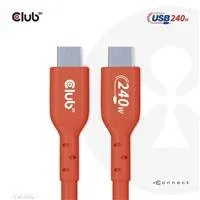 Club3D kabel USB-C, Oboustranný USB-IF Certifikovaný data kabel, PD 240W(48V/5A) EPR M/M 4m