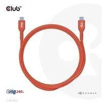 Club3D kabel USB-C, Oboustranný USB-IF Certifikovaný data kabel, PD 240W(48V/5A) EPR M/M 4m