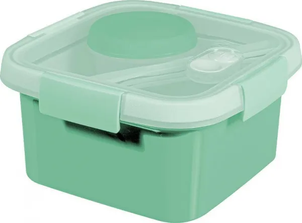 Curver Dóza Smart To Go s príborom, mištičkou a táckou, mix farieb, 1,1 l