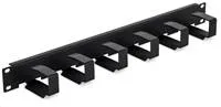 TRITON 19" viazací panel 1U, 6x viazacie háčiky 70x27 mm, čierny