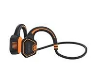 EVOLVEO bezdrátová sluchátka BoneSwim MP3 16GB, na lícní kosti, oranžová