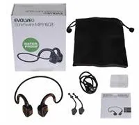 EVOLVEO bezdrátová sluchátka BoneSwim MP3 16GB, na lícní kosti, oranžová