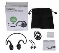 EVOLVEO bezdrátová sluchátka BoneSwim MP3 16GB, na lícní kosti, šedá