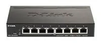 D-Link DGS-1100-08PV2 8-portový gigabitový inteligentný riadený prepínač PoE, rozpočet PoE 64 W, bez ventilátora