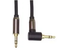 PremiumCord HQ stíněný kabel stereo Jack 3.5mm - Jack 3.5mm zahnutý 90°, 3m