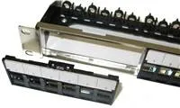 19" modulární stíněný patch panel XtendLan 24port, 4x demontovatelný modul, černý