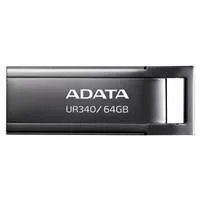 ADATA Flash Disk 64GB UR340, USB 3.2 Dash Drive, kov lesklá černá